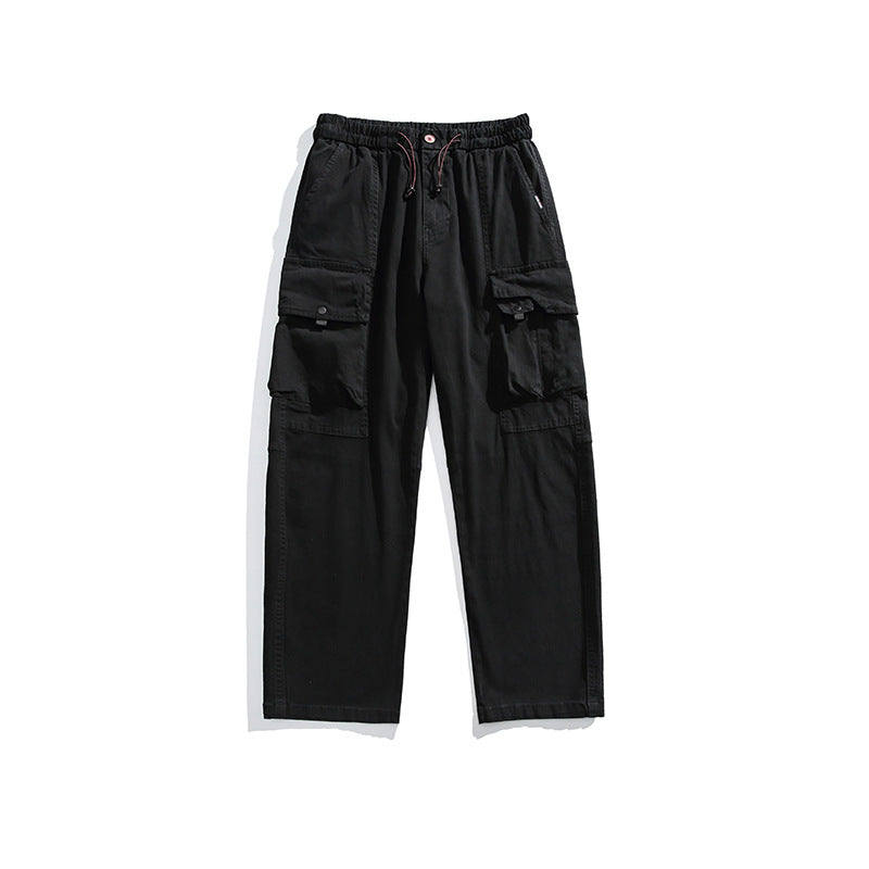 Herren Leichte Utility-Cargohose aus Baumwollmix mit Elastikbund, Kordelzug und Mehrfachtaschen Drune