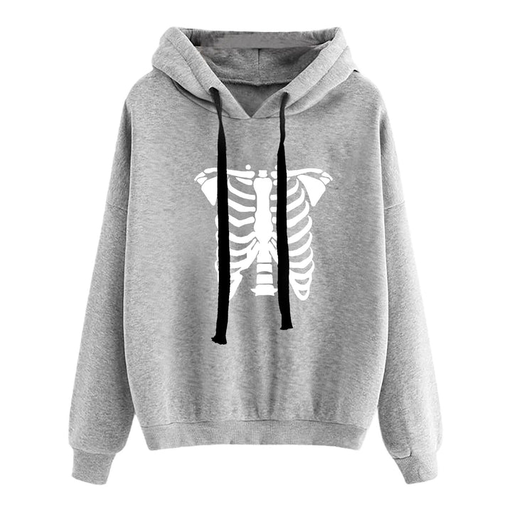 Damen nan lässiger Oversize Kapuzenpullover mit Herz‑und‑Pfotenprint, Kordelzug und gerippten Bündchen Drune
