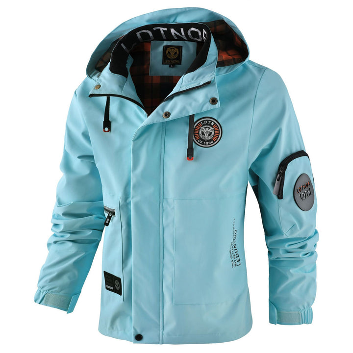 Herren nan urbaner Softshell-Parka mit Kapuze, verdecktem Zweiwege-Reißverschluss und Ärmeltasche Drune