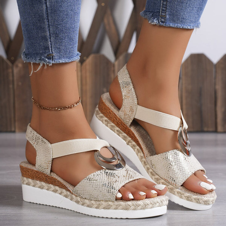 Damen Dekorative Keilsandalen Drune