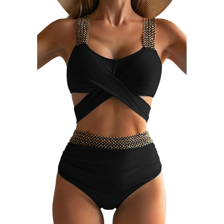 Damen Hochgeschnittener Bikinisuit mit glamourösen Details Drune