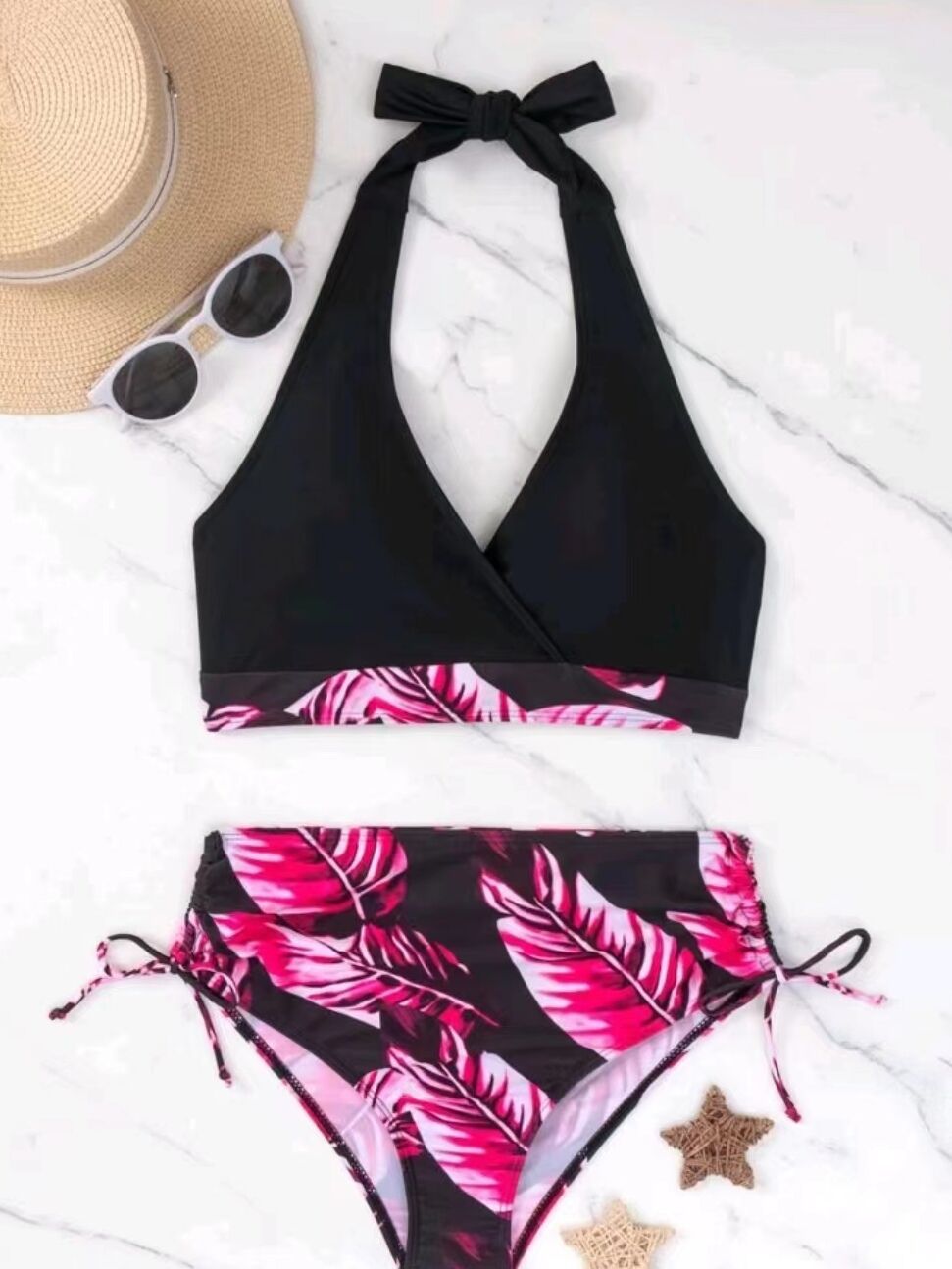 Damen Bikiniset mit raffiniertem Wickeloberteil und verstellbaren Seiten Drune