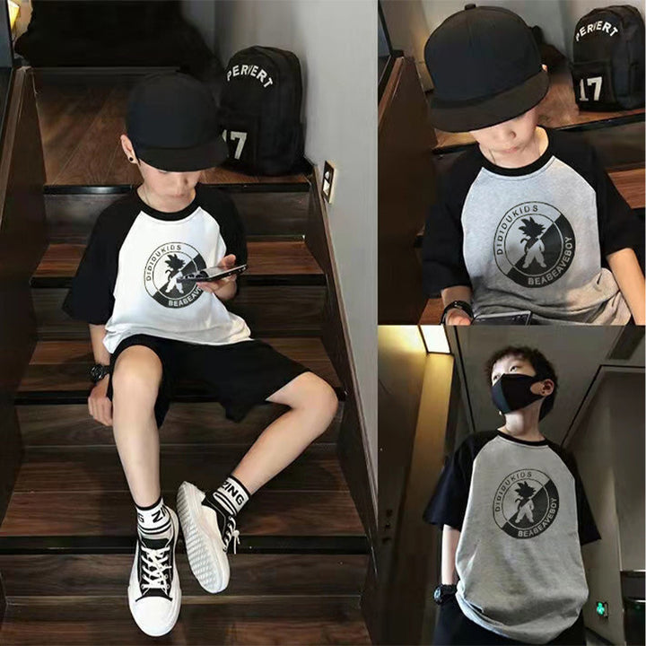 Jungen lässiges T-Shirt mit kreativem Druck Drune