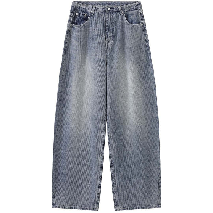 Damen Weite Cordhose mit hoher Taille und weitem Bein Drune