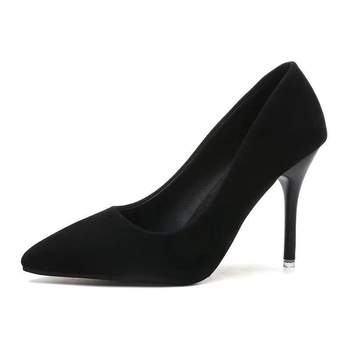 Damen Elegante spitz zulaufende Velours‑Optik Pumps mit schmalem Stiletto Drune