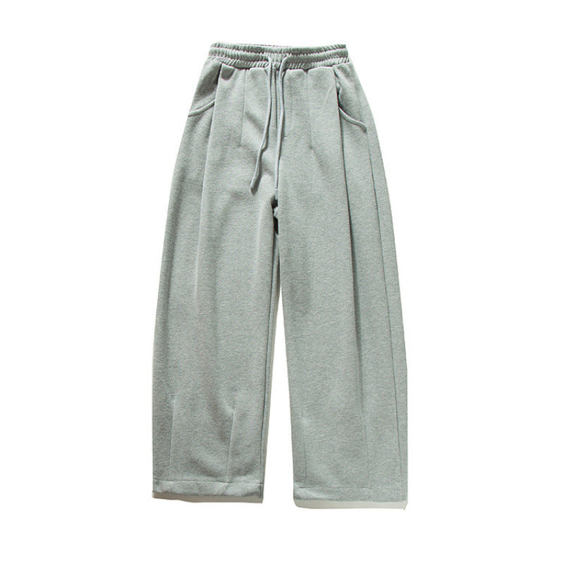 Unisex Weite Jogginghose mit Bundfalten, Elastischem Tunnelzug und Seitentaschen Drune