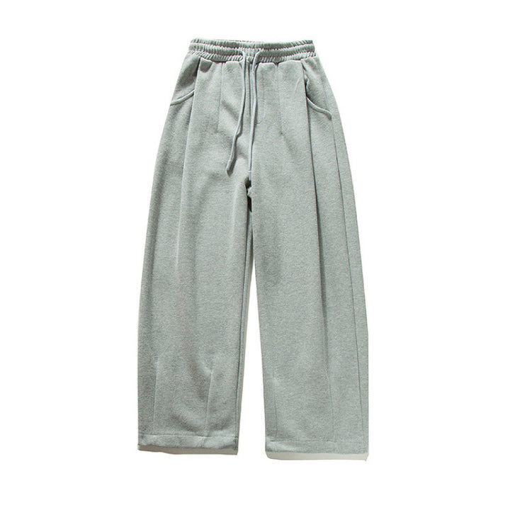 Unisex Weite Jogginghose mit Bundfalten, Elastischem Tunnelzug und Seitentaschen Drune