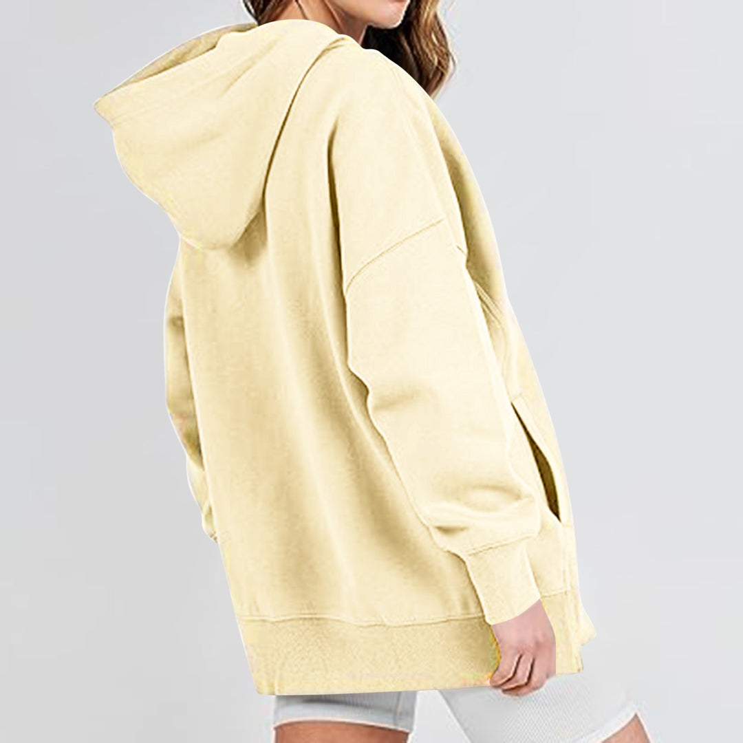 Damen Oversized Kapuzenpullover mit Taschen und Kängurustil Drune