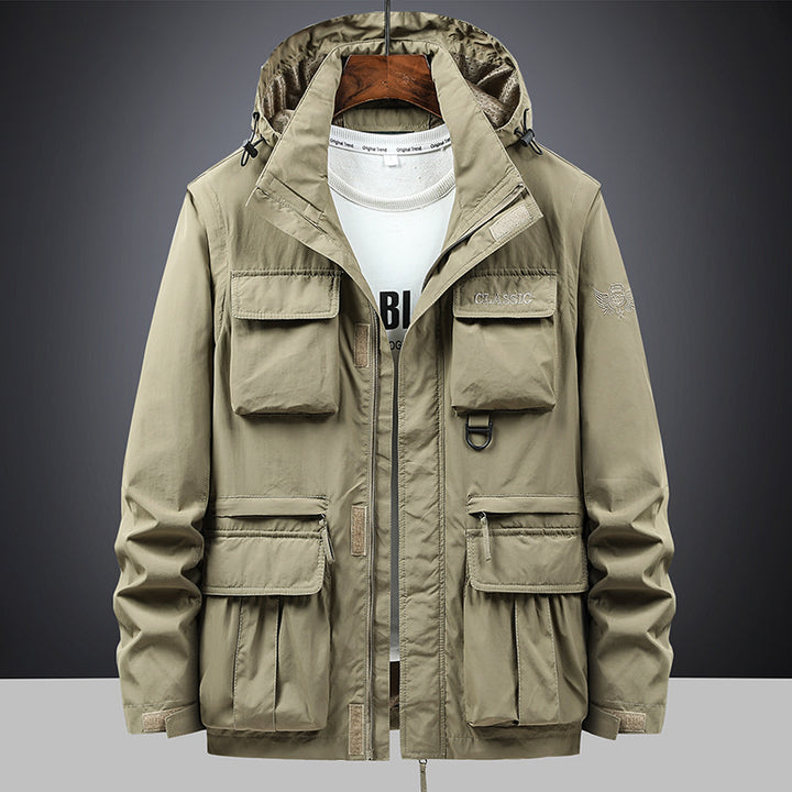 Herren nan multifunktionale Fieldjacke mit Kapuze und zahlreichen Taschen Drune