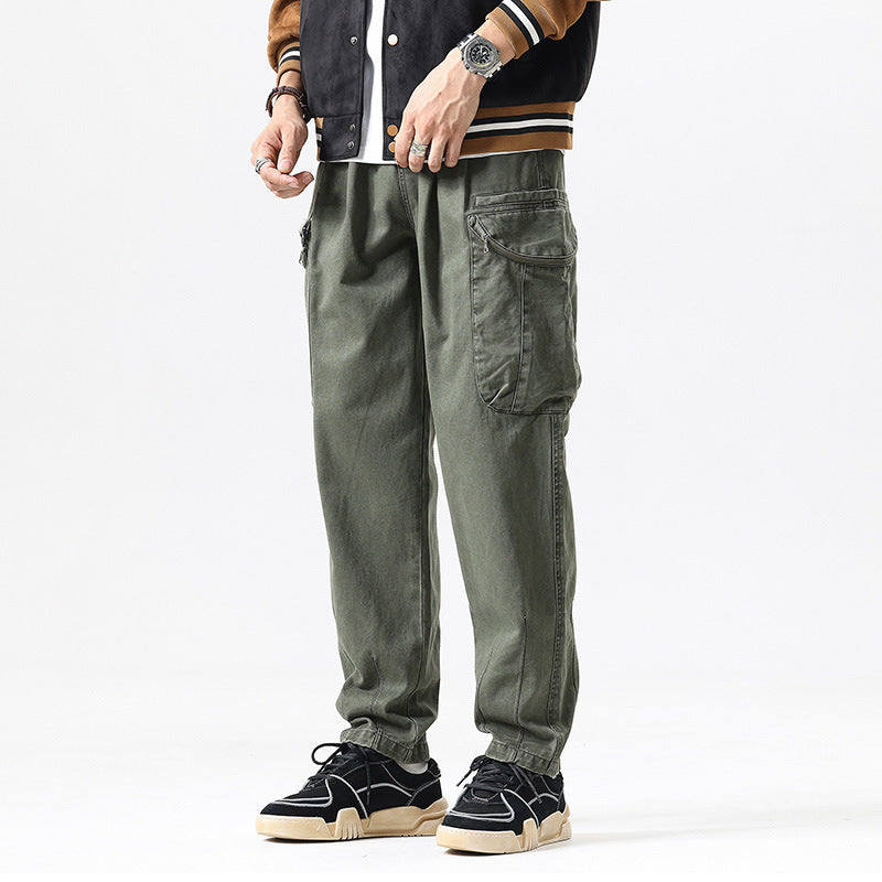 Herren Utility‑Cargo‑Hose im relaxed‑tapered Schnitt mit Elastikbund und großvolumigen Klappentaschen Drune