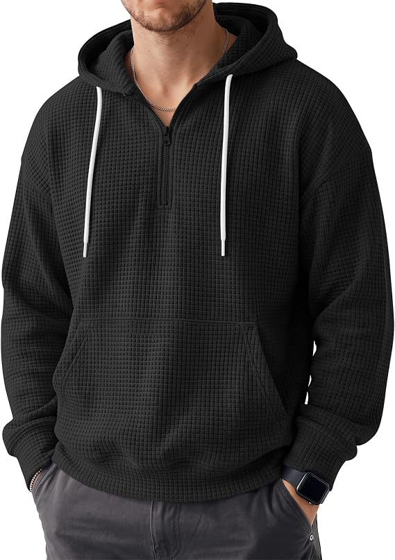 Herren Bequemer Kapuzenpullover mit Reißverschluss Drune