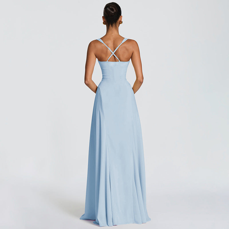 Damen Elegantes Maxikleid mit raffinierten Trägerdetails und schmeichelndem Schnitt Drune