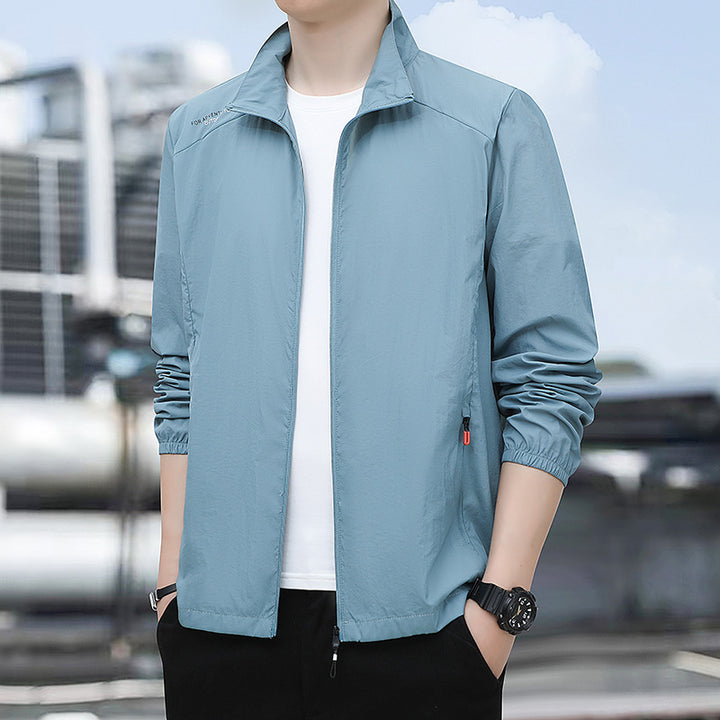 Herren Leichte Outdoorjacke mit verstellbarem Kragen Drune