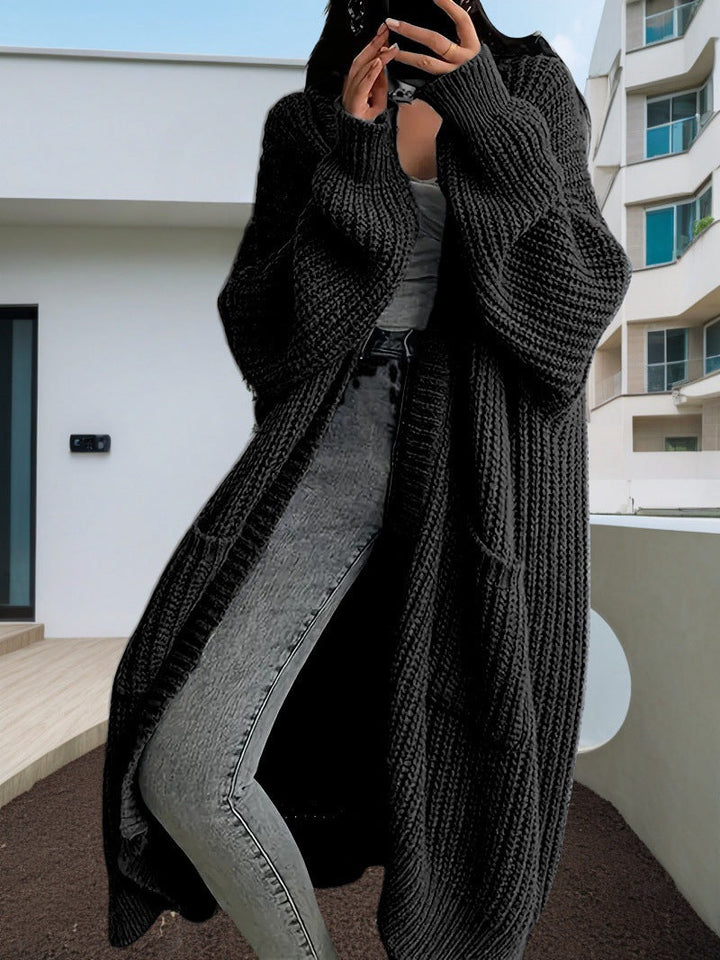 Damen Großer Strickcardigan mit offenen Ärmeln und gemütlichem Schnitt Drune
