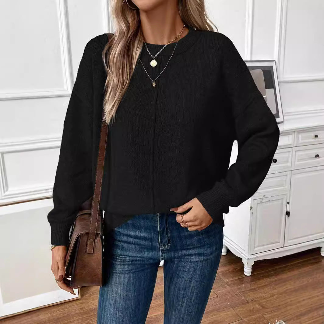 Damen gemütlicher Strickpullover mit lässigem Schnitt Drune