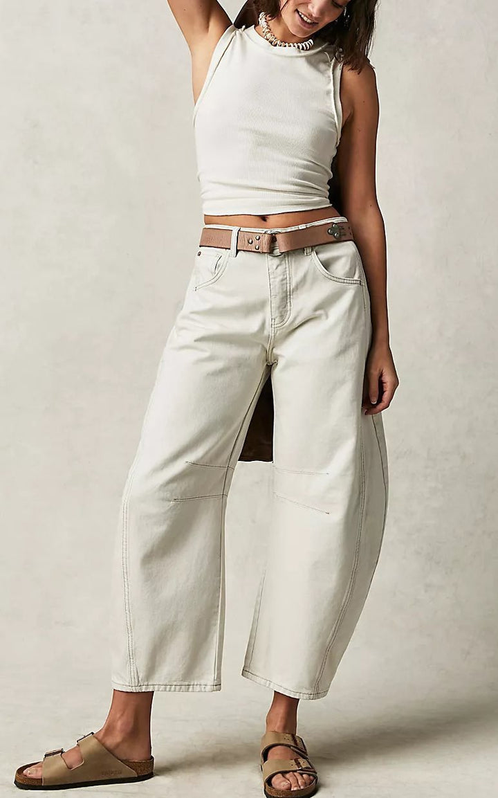 Damen lockere Mom-Jeans mit lässigem Schnitt Drune