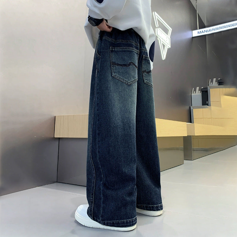 Herren lässige weite Denim-Jeans Drune