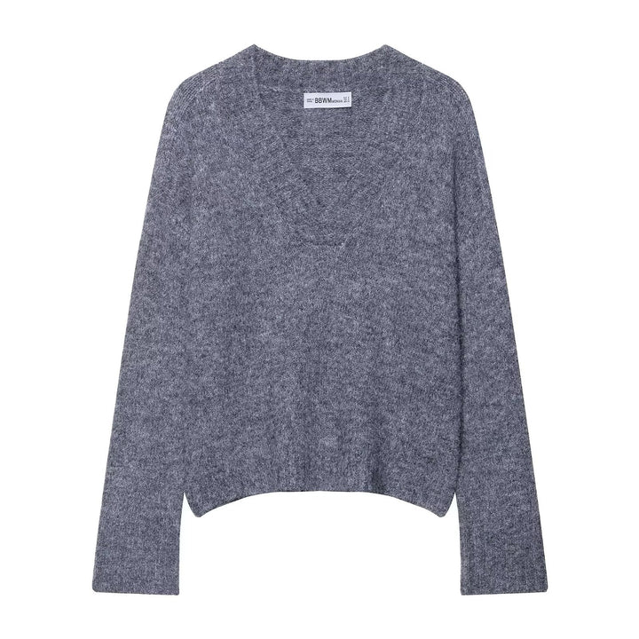 Damen V-Ausschnitt Pullover Drune