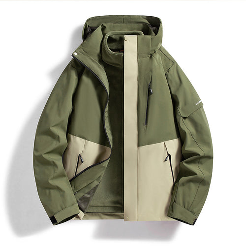 Damen Wasserdichte Outdoor-Jacke mit verstellbarer Kapuze Drune
