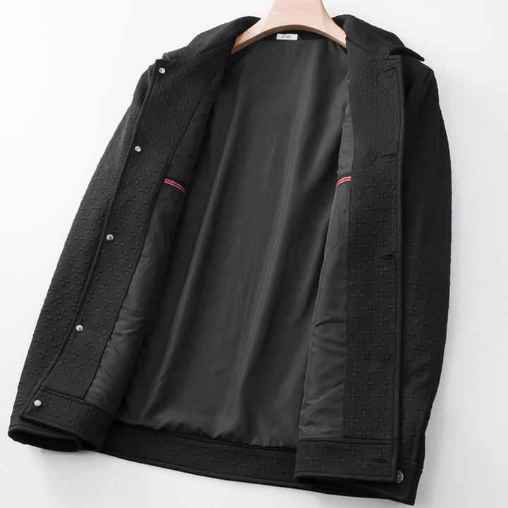 Herren Strukturierte Overshirt-Jacke mit Hemdkragen und aufgesetzten Brusttaschen Drune