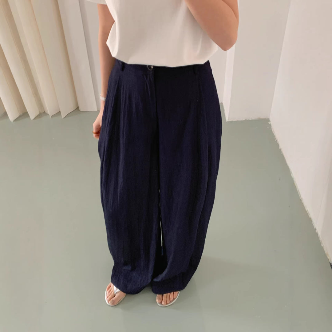 Damen Weite Leinenhose Drune