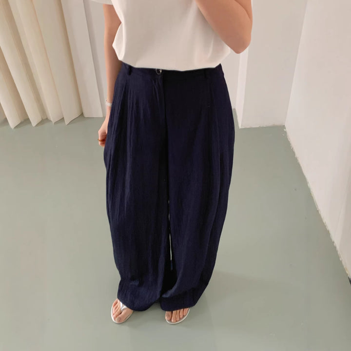 Damen Weite Leinenhose Drune