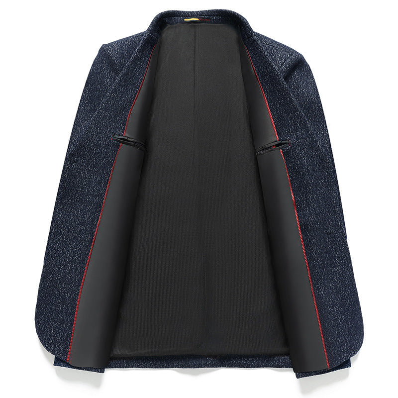 Herren Elegantes strukturiertes Business-Sakko mit aufgesetzten Taschen Drune