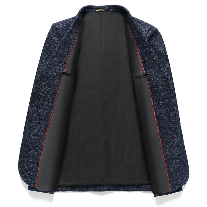 Herren Elegantes strukturiertes Business-Sakko mit aufgesetzten Taschen Drune