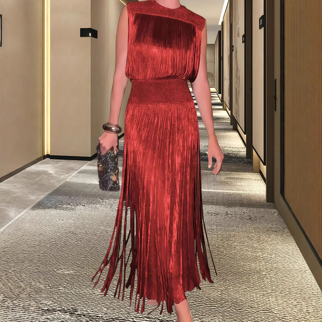 Damen Elegantes Abendkleid mit schwingendem Saum Drune