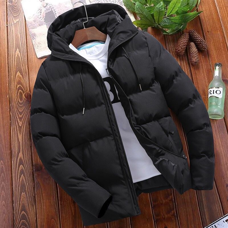 Herren nan wattierte Kapuzen-Winterjacke mit wasserabweisender Außenhülle und gesteppter Isolierung Drune