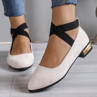 Damen Ballerinas mit dekorativem Riemendesign und bequemer Sohle Drune