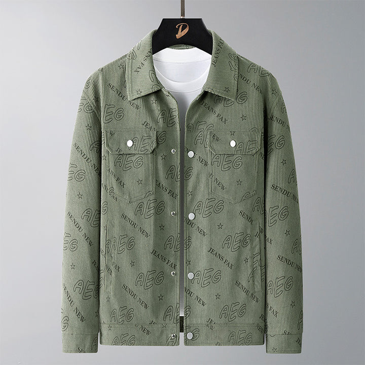 Herren Lässige Cordjacke mit praktischem Druck Drune