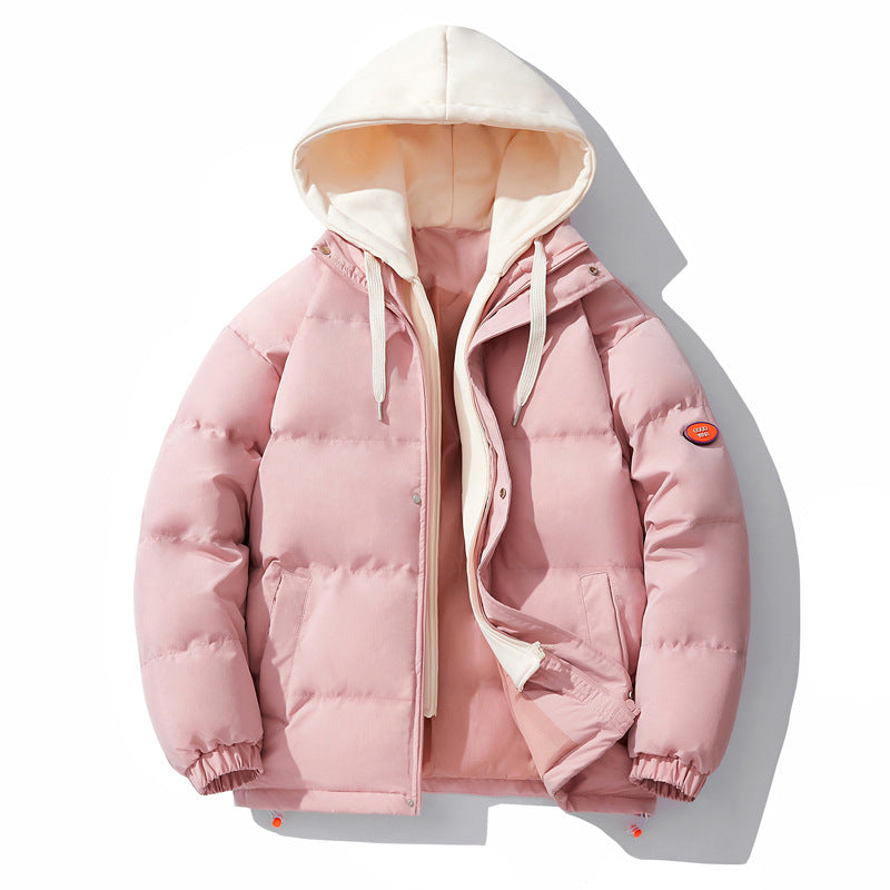 Herren gesteppte Winterjacke mit integriertem Kontrast-Kapuzeneinsatz und isolierender Thermofüllung Drune