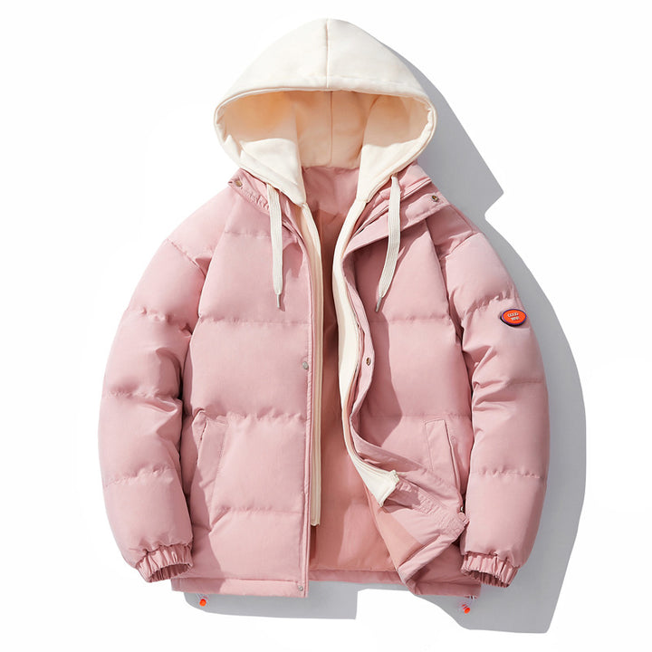 Herren gesteppte Winterjacke mit integriertem Kontrast-Kapuzeneinsatz und isolierender Thermofüllung Drune
