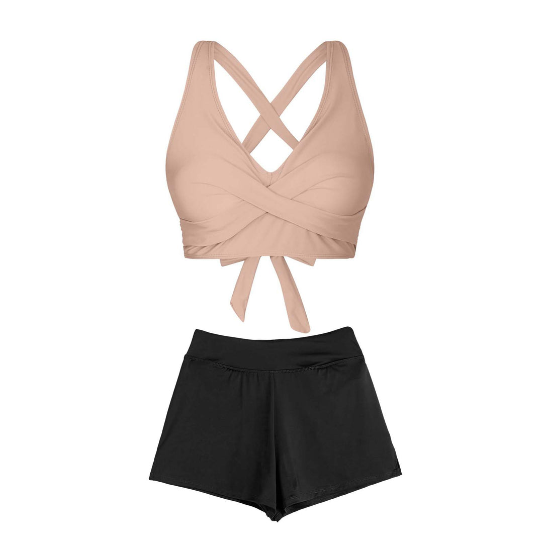 Damen Zweiteiliger Badeanzug mit floralem Design Drune