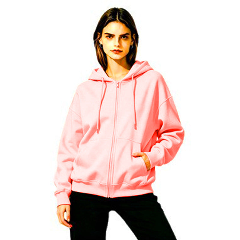 Damen Weicher Kapuzenpullover mit durchgehendem Reißverschluss Drune