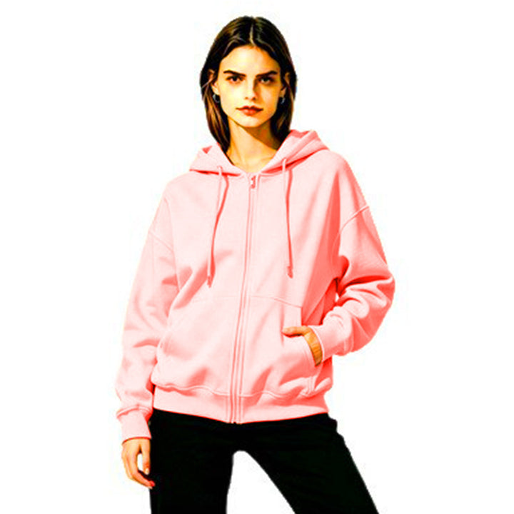 Damen Weicher Kapuzenpullover mit durchgehendem Reißverschluss Drune