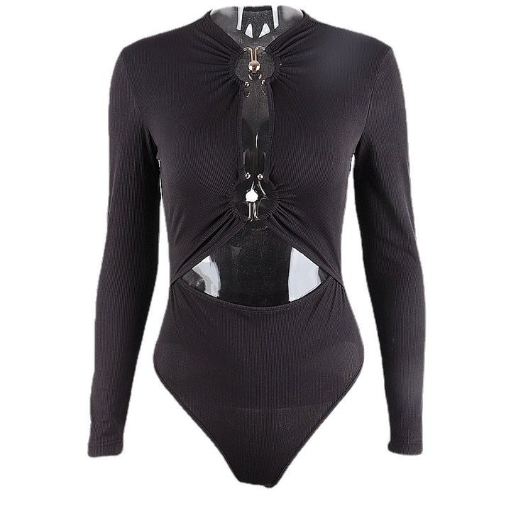 Damen Body mit Raffungen und dekorativen Cut-Outs Drune