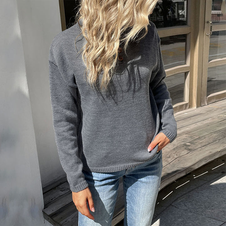 Damen Feinstrickpullover mit Rundhalsausschnitt und leichter Oversize-Passform Drune