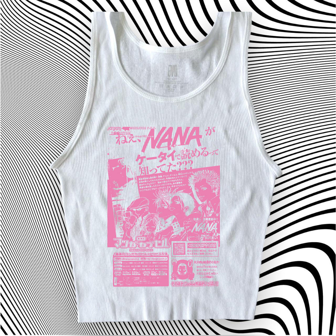 Damen Crop-Top mit kreativem grafischen Druck Drune