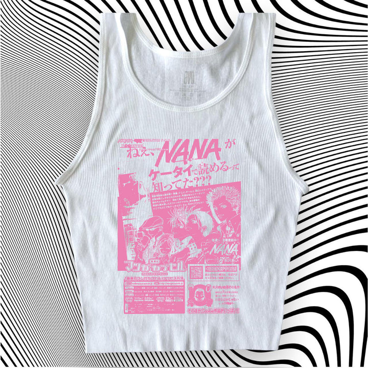 Damen Crop-Top mit kreativem grafischen Druck Drune