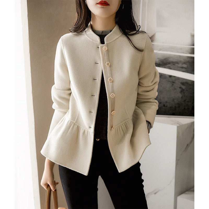 Damen Modischer Sweatjacke mit Knopfdetails Drune