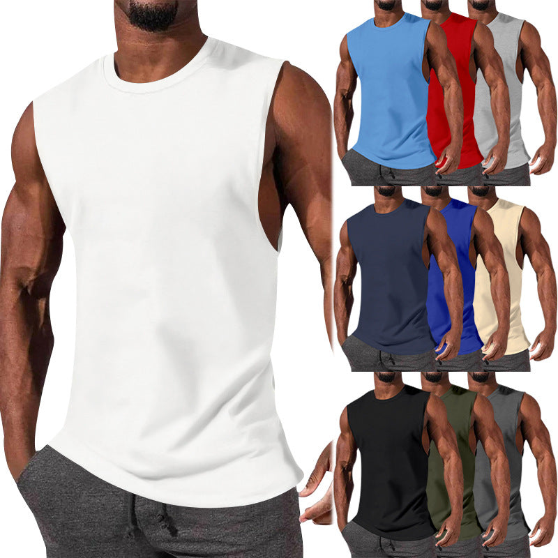Herren ärmelloses Sport-Tanktop aus atmungsaktiver Baumwolle mit modernem Schnitt Drune