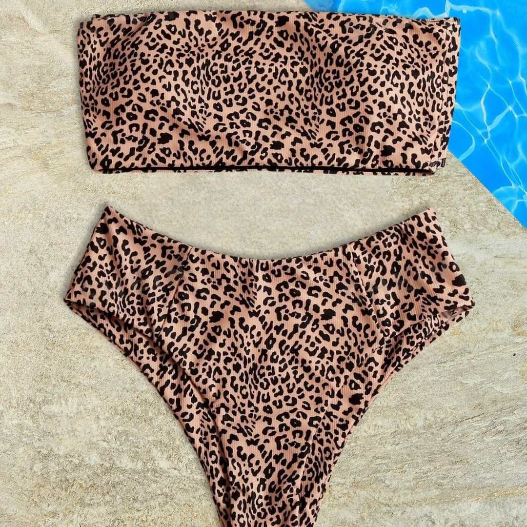 Damen Bandeau-Bikini mit hohem Beinausschnitt Drune