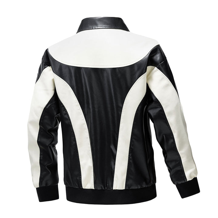 Herren Sportliche Lederjacke Drune