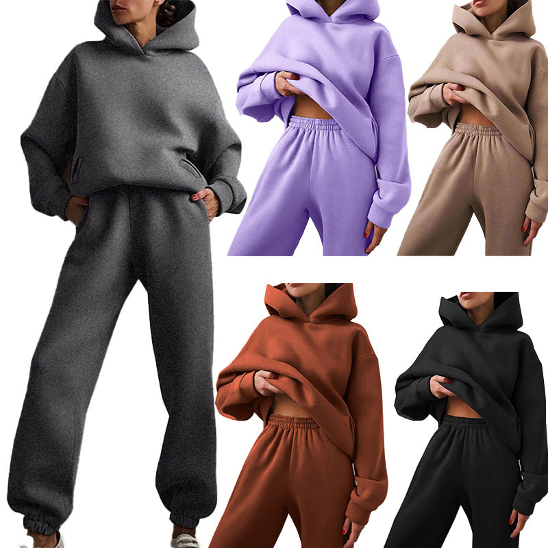 Damen Oversized Hoodie und Jogginghose Set Drune