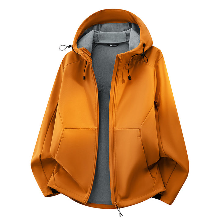 Unisex Softshell-Übergangsjacke mit Fleece-Innenfutter, Kapuze & wasserabweisender Beschichtung Drune