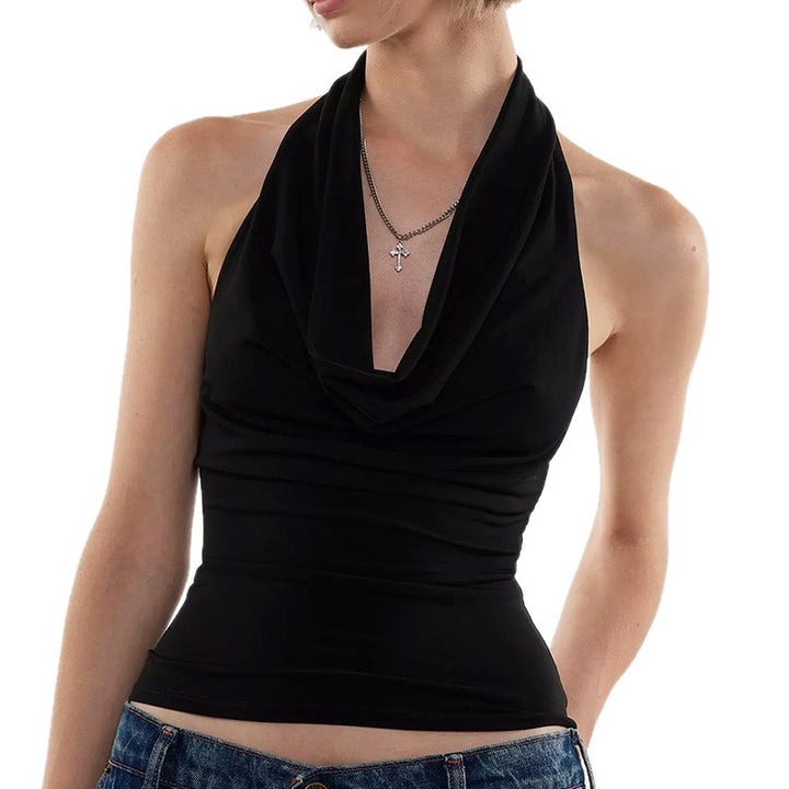 Damen Wickeloberteil mit tiefem V-Ausschnitt und gerafftem Design Drune