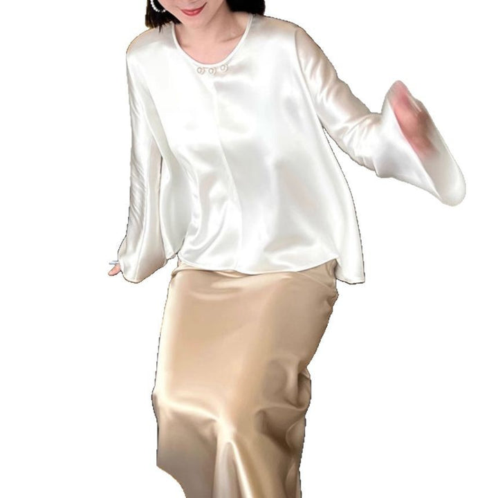 Damen Elegante und luftige Langarmbluse Drune
