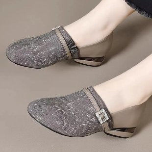 Damen Elegante Mokassins mit Glitzer-Akzenten Drune